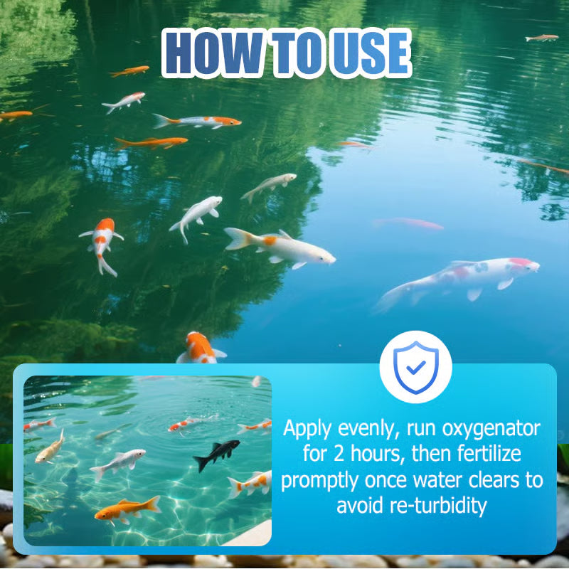 Water Clarifier & Algae Control Powder for Ponds 🐟