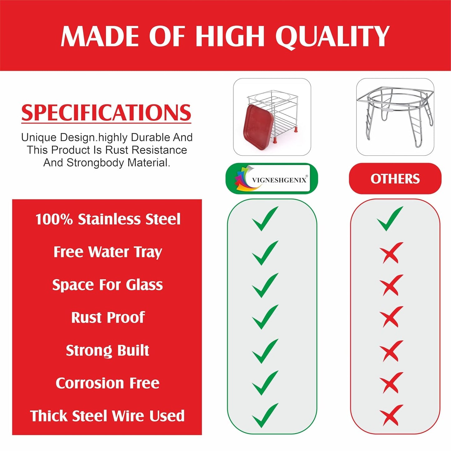 Stainless Steel Matka Stand With Dispenser Tray