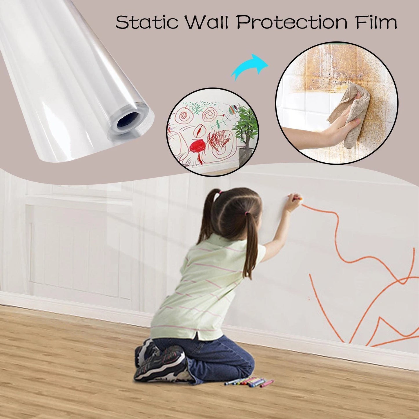 Transparent Electrostatic Wall Protection Film (Buy 1 Get 1 Free)