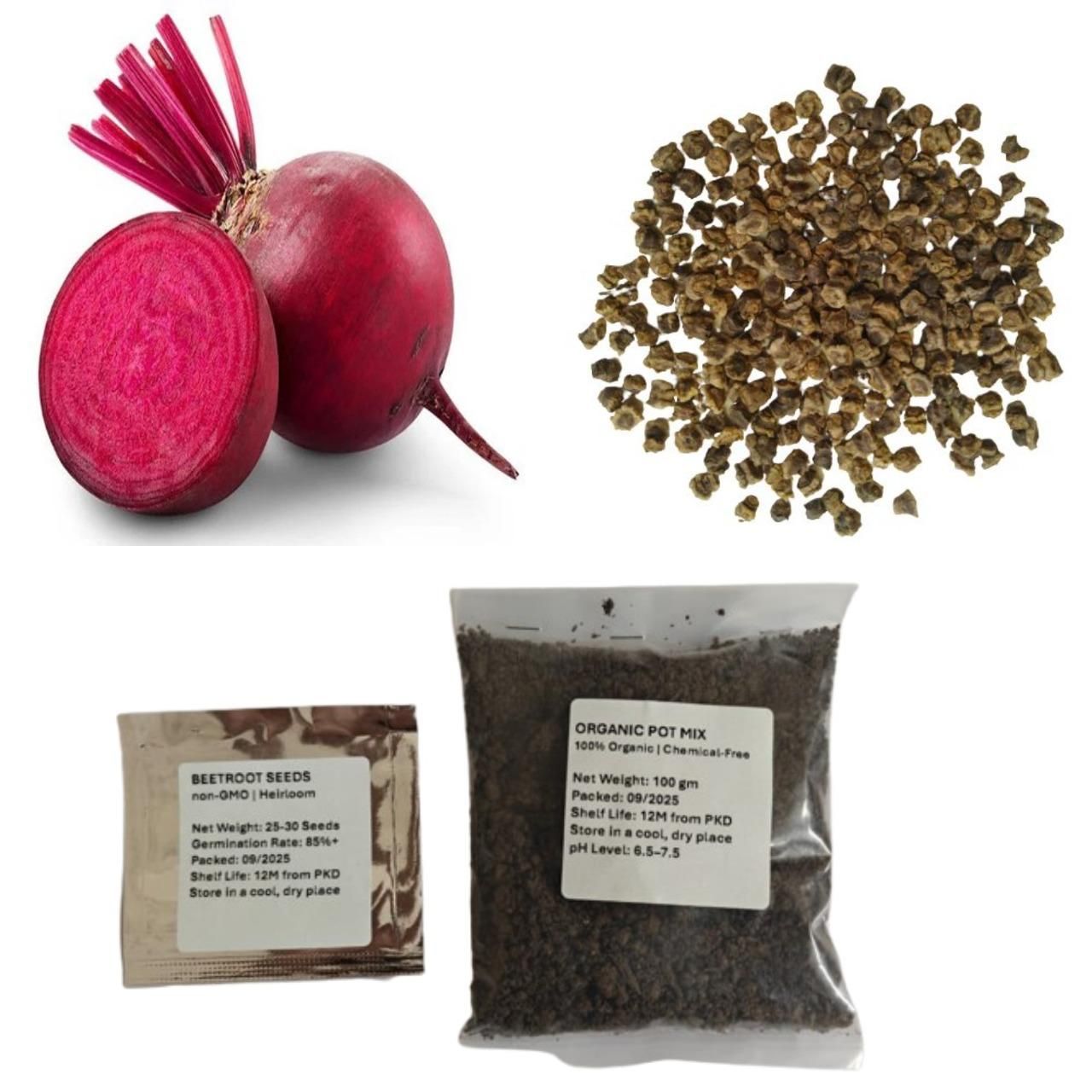 Beetroot Seeds (Free Organic Pot Mix 100 gm)
