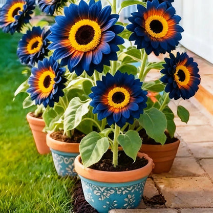 Blue Flame Sunflower Seeds + 100G Organic Pot Mix Free