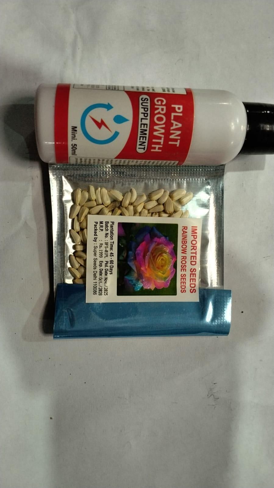 Rainbow Rose Seeds with Plant Growth Serum Free