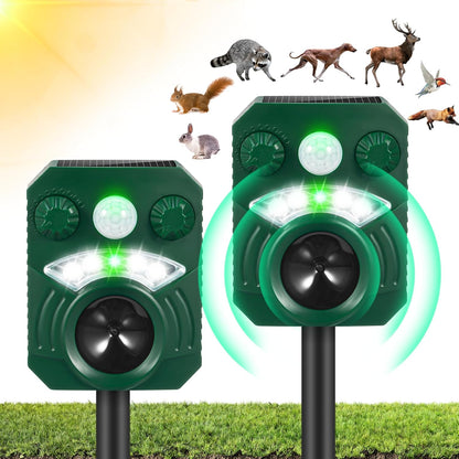 Beast Repellent Solar Warning Lights With Loud Volume