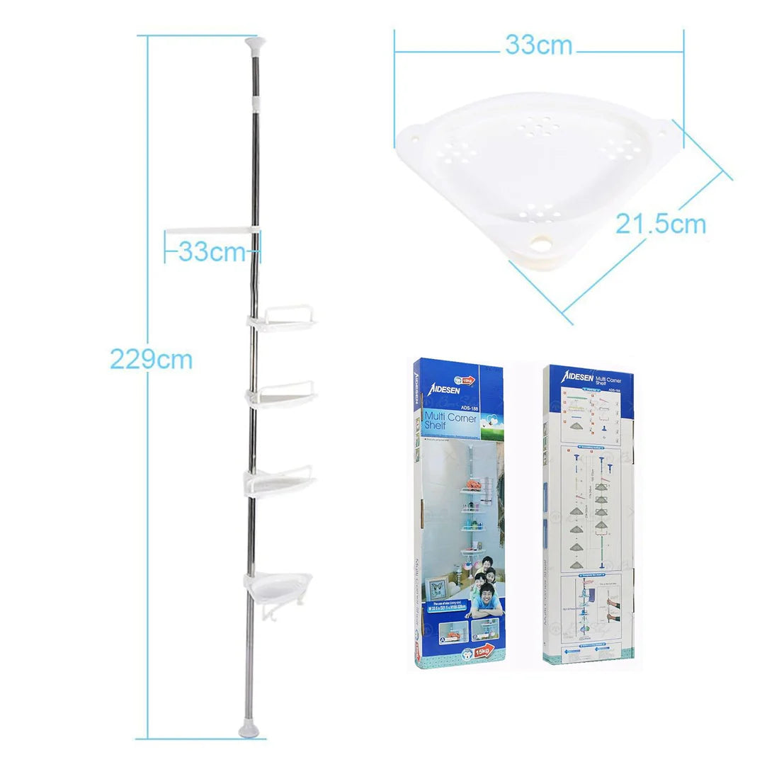 Telescopic Corner Shelf